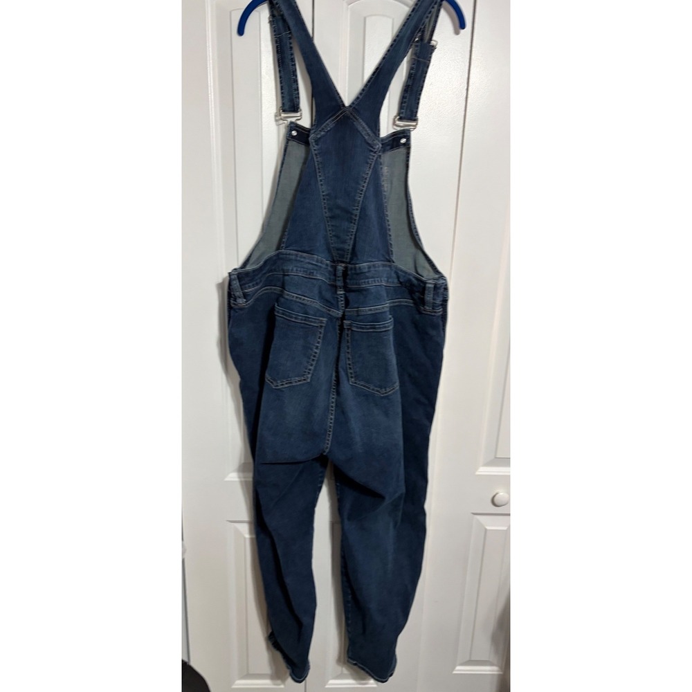 Torrid Denim Overalls Classic Medium Wash Adjustable Bib Dungarees Size 20 - Picture 7 of 11